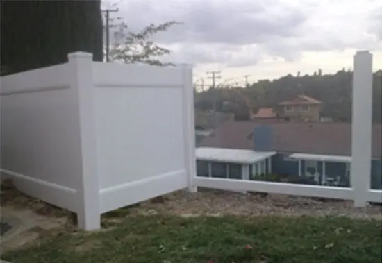 Residential Simple & Clear Vinyl Glass Fence Riverside
