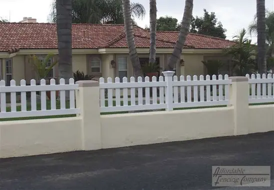 Classic Straight-Top Picket Fence with Wide Pickets Space