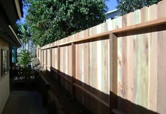 Smooth Finish Dog Eared Wood Fence Installation