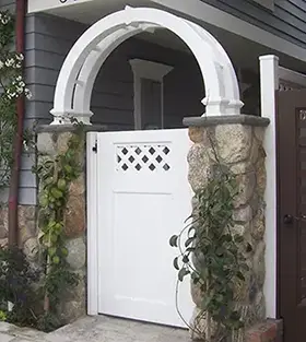 Wooden Gates with Curved